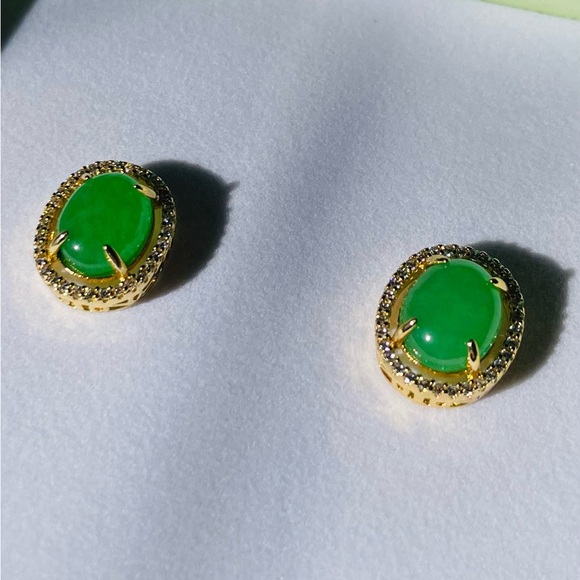 🔥SALE🔥Jade and Stone earrings - Picture 5 of 5